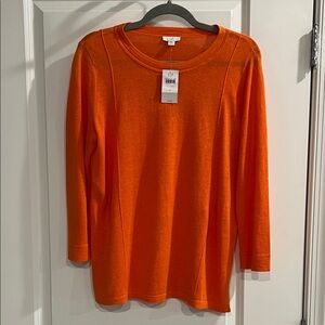 J. Jill Vibrant Orange Long Sleeve Top